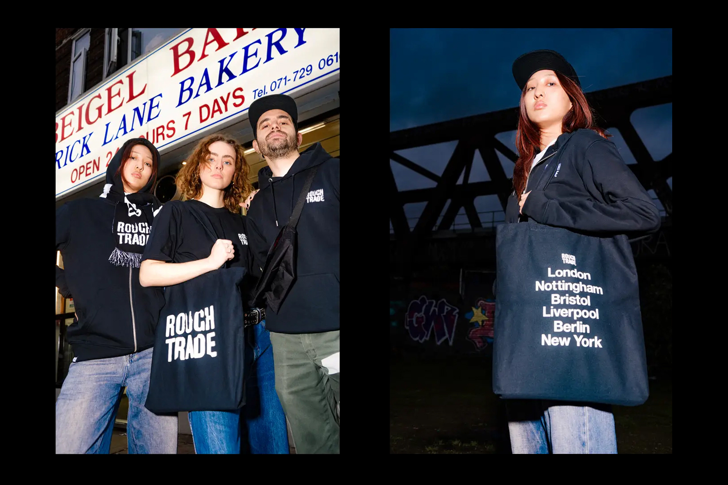 Personalised tote bags printing for Rough Trade by Progress Packaging